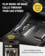 Scosche BTAXS3 Hands-Free Audio Kit, Bluetooth Receiver for Car Stereo with Noise Cancellation, 3.5mm AUX Bluetooth Adapter for Car Radio, Compatible with Siri/Google Assistant Voice Command - Image 3