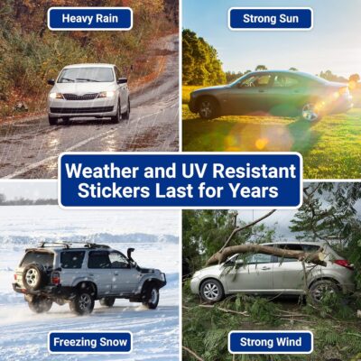 Higly Visible, Long-Lasting Vinyl Anti-Tailgating Bumper Stickers. Hilarious 2 Pack 3x9 in Funny Driving Decals. Strong Adhesive. Stick Joke Driver Labels on Cars, Trucks, Minivans and Other Vehicles - Image 4