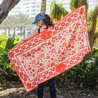 Sprints Athletic Running Towel, Full-Sized, Car Seat Cover - Performance Microfiber (Peaches & Pleasures The Small Kind) - Image 5