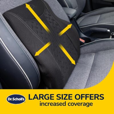 Dr. Scholl's Max Support Charcoal-Infused Lumbar Seat Cushion for Car, Truck, SUV — Black - Image 5
