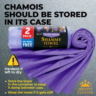 Premium 2pk +1 Free Shammy Cloth for Car Drying - 26"x17" - Super Absorbent Chamois Towel - Scratch-Free, Reusable & Soft Wash Cloth - Car Drying Towels - Image 7