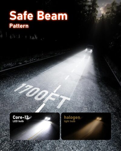 HIKARI WINGS 2026 40000LM H11/H8/H9 LED Bulbs, 45W Upgraded Core Chips, High Lumens Kit, 6000k Cool White, IP68 Waterproof, H16 Foglight - Image 3