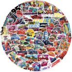 100Pcs Cool Disney Character Car Stickers for Water Bottles Skateboard Luggage Laptop Bumper Waterproof Vinyl Stickers Bulk for Boys Teens Adults (Car)