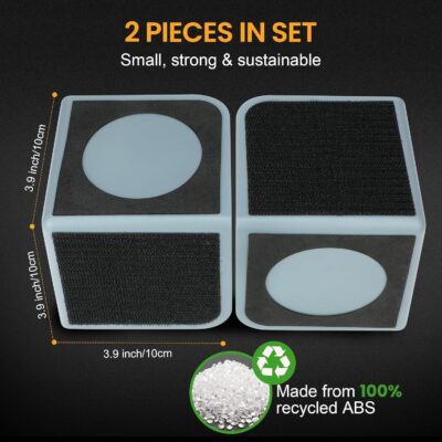 XING WEI Trunk Organizer Blocks, 2 Pack Black Car Trunk Organizer Blocks, Trunk Velcro Organizer for Wool & Plastic Trunk Stabilizer Multipurpose Storage for Car/Truck/SUV/Van - Image 6