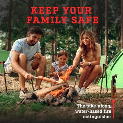 Portable Fire Extinguisher, 2-Pack, Non-Toxic, Quick Pull & Aim Feature for Home, Kitchen, Car, Grill, & Campfires, Two Mounting Brackets, Fight Wood, Gasoline, Battery, & Electrical Fires - Image 6