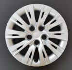 Wheel Cover Hubcap Fits 2012-2014 Toyota Camry; 16 Inch; 10 Split Spoke; Silver Color; Plastic; Standard Leg (1-Piece)