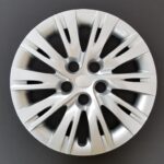 Wheel Cover Hubcap Fits 2012-2014 Toyota Camry; 16 Inch; 10 Split Spoke; Silver Color; Plastic; Standard Leg (1-Piece)