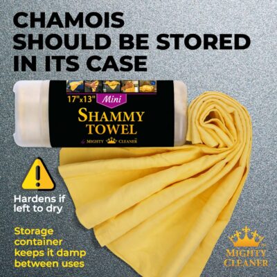Premium 2pk Mini +1 Free Shammy Cloth for Car Drying - 17”x13” - Super Absorbent Chamois Towel for Car - Scratch-Free, Reusable & Soft Cleaning Towel - Image 8