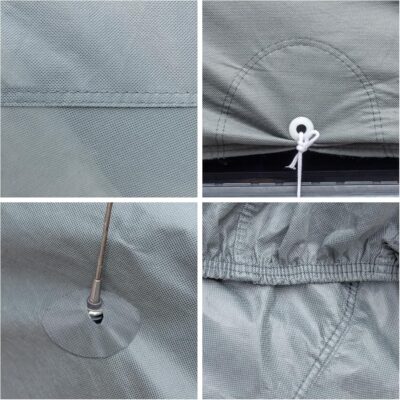 Season Guard SUV Cover Dirtproof, Waterproof, Breathable, Snow Dustproof, Indoor and Limited Outdoor Car Covers Fits S.U.Vs up to 206", Gray - Image 3