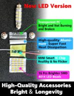 DC12V-24V White 31mm DE3175 LED Festoon Bulbs 1.2in, 200lm Super Bright Dome Light Bulbs, Led Interior Car License Plate Dome Map Door Trunk Lights Replace for 3175 DE3021 3022 3021, Pack of 2 - Image 3