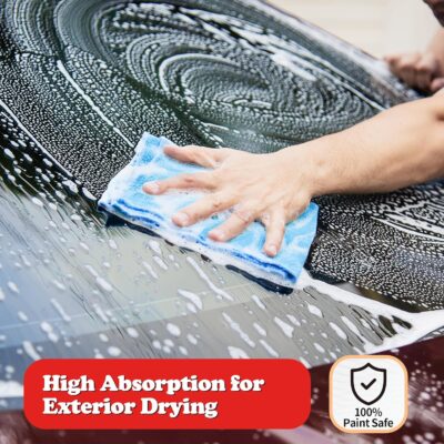 FIXSMITH Shop Towels, Microfiber Cleaning Cloth Bulk, 200 Pack Microfiber Towels for Cars, All-Purpose Absorbent Cleaning Rags, Dust Cloth for Automotive, Mechanic, Garage, Bar, 11.5 x 11.5 inch - Image 5