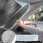 BDK Lavender Shine Car Windshield Sun Shade Accordion Folding Sunshade for Windshield Blocks UV Rays Sun Visor for Car Front Window Protector - Easy Setup Keeps Your Vehicle Cool - 58 x 27 inches - Image 7