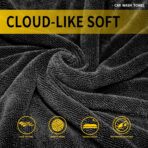 2 Pack Car Drying Towels (48”x24”),Extra Large Double-Twist Pile Drying Towels Car Detailing for Car Care Wash,Car Super Cleaning Supplies Accessories kit,Ultra Absorbency - Image 7