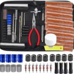 Tire Repair Kit, 68pcs Heavy Duty Tire Plug Kit, Universal Tire Repair Tools Flat Tire Puncture Repair for Car, Motorcycle, Truck, SUV, RV, ATV, Tractor, Trailer Fix Punctures and Plug Flats Patch Kit