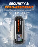 WOLFBOX 4000A Jump Starter,12V Car Battery Jumper Starter Portable with 65W Quick Charger,LED Display,88.8Wh Booster Jump Box Pack (10L Gas 10L Diesel Engine) with LED Light,Jumper Cables - Image 8