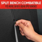 Motor Trend Black & Gray Car Seat Covers Full Set – Front Seat Covers & Rear Bench Seat Cover – Airbag Compatible, 60/40 Split Bench for Smaller Trucks, Cars & SUVs – Automotive Interior Accessories - Image 7