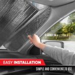 BDK Car Windshield Sun Shade - Jumbo Size Windshield Sun Shade Accordion Fold Style for Windshield - Heatshield Sunshade for Sedan Truck, SUV - Window Shades Front Windshield - 65 x 27 in - Image 6