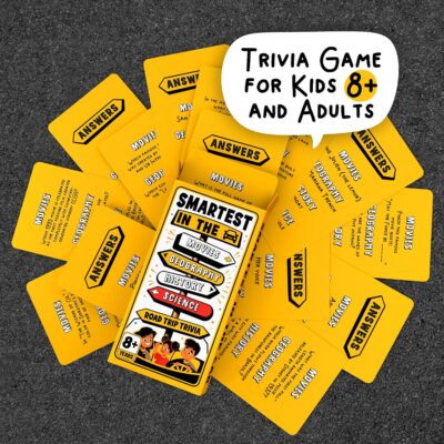 WELL BALANCED Road Trip Trivia - Road Trip Games for Kids Travel Essentials Car Activities Must Haves for Ages 8+ - Image 2