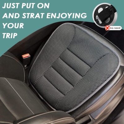 AEROiVi Car Seat Cushion for Driving, Breathable 3D Air Mesh, Non-Slip Bottom, Comfort Car Seat Protector, Car Seat Pad Also Works with Truck and Office Chair Home - Image 7