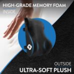 Samsonite Memory Foam Lumbar Support Pillow, Ergonomic Back Cushion for Office Chair, Gaming Chair, Automotive Full Back Support, Home Essentials for Sitting Comfort and Posture Relief, Black - Image 7