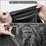 Car Cover Waterproof All Weather, 6 Layers Full Exterior Covers with Zipper Cotton, Mirror Pocket. Outdoor Car Cover UV Snow Rain Wind Dust All Weather Outdoor Protection for Sedan (173-183 inch) - Image 4