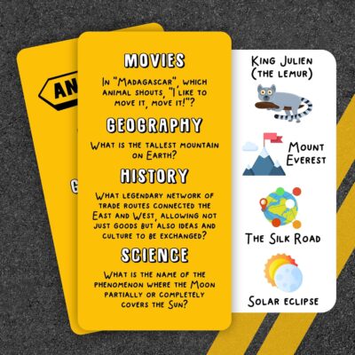 WELL BALANCED Road Trip Trivia - Road Trip Games for Kids Travel Essentials Car Activities Must Haves for Ages 8+ - Image 4