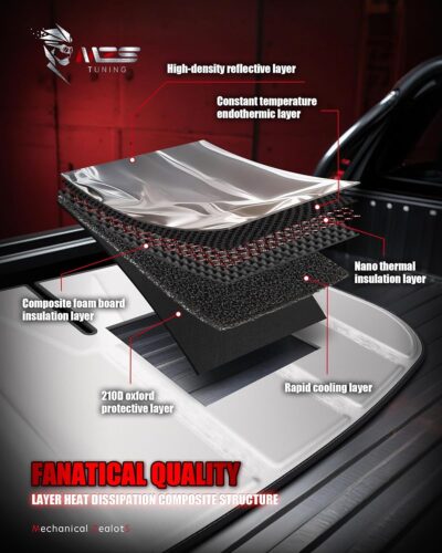 MZS Windshield Sun Shade Compatible with Mustang 2015-2023, Foldable Car Sun Shade Shield with Storage Pouch, Front Window Visor Sunshade Accessories for Interior Protector - Image 2