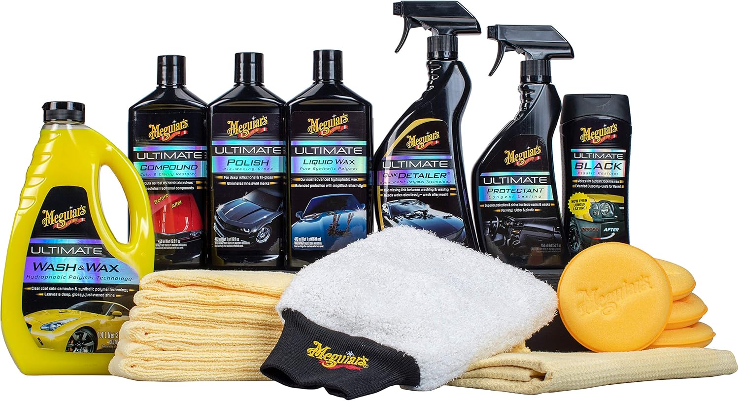 91RfxDmz48L._AC_SL1500_.jpg Meguiar's G55048 Ultimate Car Care Kit – Premium Detailing Kit for Your Car - Image 1