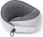 KPNEOL Travel Pillow, 100% Pure Memory Foam Travel Neck Pillow Airplane Neck Support Ergonomic Design for Traveling Suitable for Airplanes,Offices and Cars-Gray