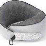 KPNEOL Travel Pillow, 100% Pure Memory Foam Travel Neck Pillow Airplane Neck Support Ergonomic Design for Traveling Suitable for Airplanes,Offices and Cars-Gray