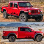 TOMALL 1 Pair 29.7'' Mountains Stickers Decal for Car Body Door Side Auto Snow Mountains Graphic Vinyl Decal Decoration for SUV Truck Off-Road Vehicles Universal Long Size Stickers Accessories (Black) - Image 3