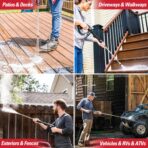 Simpson 3400 PSI Gas Pressure Washer, 2.5 GPM Residential Power Washer, Cold Water, 25' Hose, Clean Machine, 49-State Compliant (CM61083) - Image 4