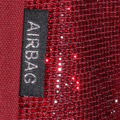 CAR PASS Bling Diamond Burgundy Leather Car Seat Covers Full Sets Interior Sets, Waterproof Shining Glitter Sparkly Crystal Universal Armrest Fit Automotive Truck SUV Cute Women Girl, Red Rhinestone - Image 7