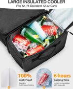 Golf Trunk Organizer with Built-in Hard Frame & Insulated Cooler Compartment, Ventilated Shoe Storage for 2 Pairs(Up to Mens US 11), Car Trunk Locker for Balls, Tees, Polos, Gloves - Black - Image 3