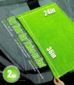 2-Pack Car Drying Towels 24x36 Inch 1300GSM, Twisted Loop Microfiber Cloth for Auto Detailing - Super Absorbent, Lint-Free & Streak-Free for SUV, Truck & Window (Gray-Green) - Image 2