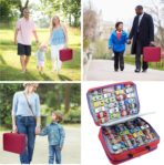 KISLANE 96 Toy Cars Storage Case Compatible with Matchbox Cars, Matchbox Cars Organizer Storage for Mini Toys, Toy Cars, Matchbox Cars, Small Dolls(Bag Only) (Red) - Image 5
