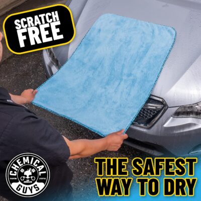 Chemical Guys Woolly Mammoth Large Microfiber Drying Towel - 36 x 25 Inch Blue, Ultra Plush Super Absorbent Car Drying Towel for Cars, Trucks, SUVs, Motorcycles, RVs, and Auto Detailing - Image 9