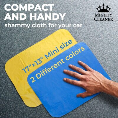 Premium 2pk Mini +1 Free Shammy Cloth for Car Drying - 17”x13” - Super Absorbent Chamois Towel for Car - Scratch-Free, Reusable & Soft Cleaning Towel - Image 5