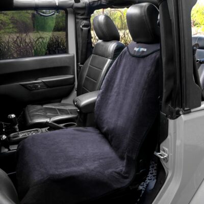 HAPPEGEAR Happeseat Waterproof Car Seat Cover & Protector – Universal Fit Car Seat Towel Cover – Non-Slip Backing, Easy Install & Storage, Machine Washable, Fits Front & Back, Black - Image 8