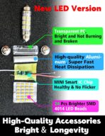 DC12V-24V 212-2 Led Bulb, 6000k White 578 211-2 41mm 42mm 1.65in Festoon LED Dome Light Bulbs, 300LM Super Bright 578 LED Blub for Car Truck Interior Dome Map Door License Plate Courtesy Lights 2pack - Image 4