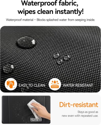 Homeve Trunk Organizer, Car Storage, Reinforced Handles, Collapsible Multi-Compartment, Foldable, Waterproof, Sturdy, 600D Oxford Polyester For Car, SUV, Mini-Van, Black, 2 Compart - Image 7