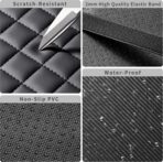 Car Armrest Covers, Vehicle Center Console Cover, Middle Storage Organizer Pads, Dog & Cat Paws Protetor, Nappa Leather, Waterproof, Anti-Slip, Auto Interior Accessories, Black, Size S - Image 6