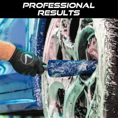 VIKING Wheel Brush or Rim Brush for Car, Metal Free, Blue, 2.5 Inch x 14.3 Inch - Image 2