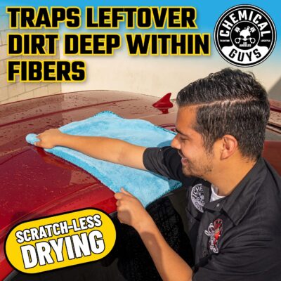 Chemical Guys Woolly Mammoth Large Microfiber Drying Towel - 36 x 25 Inch Blue, Ultra Plush Super Absorbent Car Drying Towel for Cars, Trucks, SUVs, Motorcycles, RVs, and Auto Detailing - Image 10