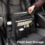 LUCMO Car Seat Organizer with Tablet and Laptop Compartment, Multiple Pockets Truck Front Seat and Backseat Organizer, Portable Large Capacity Office Bag with Adjustable Strap and Hardened Buckles - Image 3