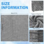 Tallew 15 Pcs 15 Pcs Car Microfiber Towels Buffing Drying Wash Cleaning Cloths Plush Large Towels Thick Care Polishing Detailing Waxing Scratch Proof Towel, 15.75 x 15.75 Inch (Dark Gray) - Image 4