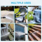Electric Pressure Washer Power Washer Electric Powered Power Wash Power Washers with Adjustable Nozzle, Pressure Cleaning Machine with Foam Cannon for Cars, Fences, Driveways, Patios, Home Cleaning - Image 4