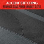 Motor Trend Black & Gray Car Seat Covers Full Set – Front Seat Covers & Rear Bench Seat Cover – Airbag Compatible, 60/40 Split Bench for Smaller Trucks, Cars & SUVs – Automotive Interior Accessories - Image 6