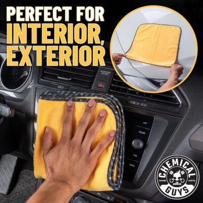 Chemical Guys Automotive Microfiber Drying Chamois Gold 3 Pack Extra Absorbent Car Drying Cloths for Streak Free Paint Glass and Smooth Exterior Surfaces 24 x 16 Inches - Image 4