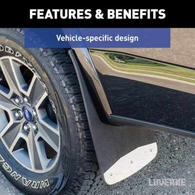 Luverne 251451 Rear 12-Inch x 23-Inch Textured Rubber Mud Guards, Select Chevrolet Silverado, GMC Sierra 2500, 3500 HD, 2 Flaps - Image 6